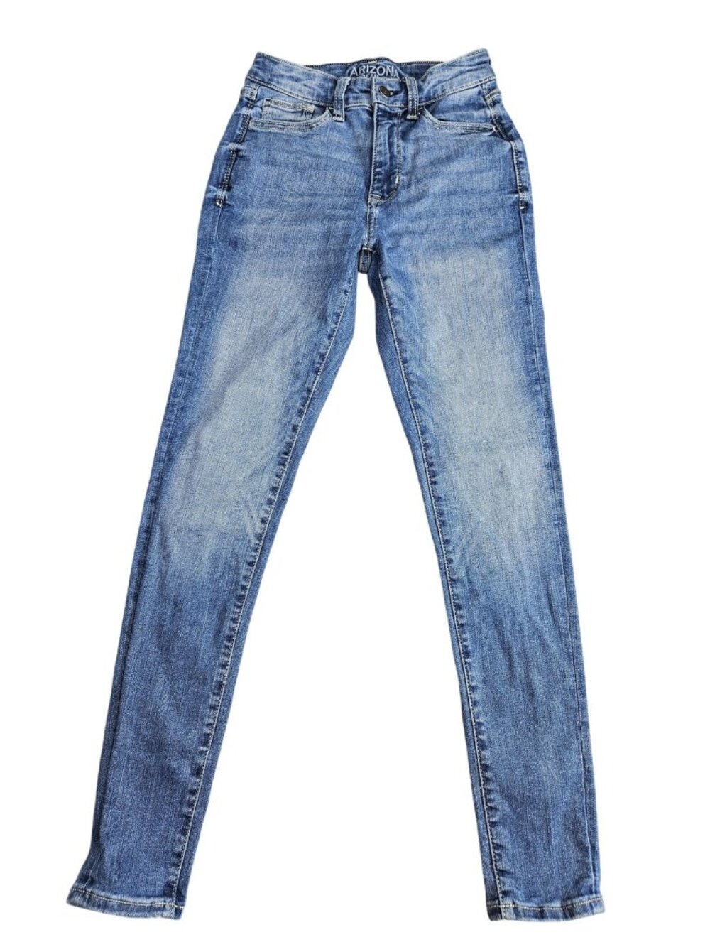 Arizona‎ Jean Co High Rise Jegging Jeans Juniors 1 Blue Med Wash Stretch Denim